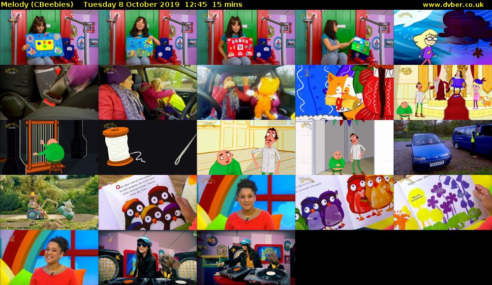 Melody (CBeebies) Tuesday 8 October 2019 12:45 - 13:00