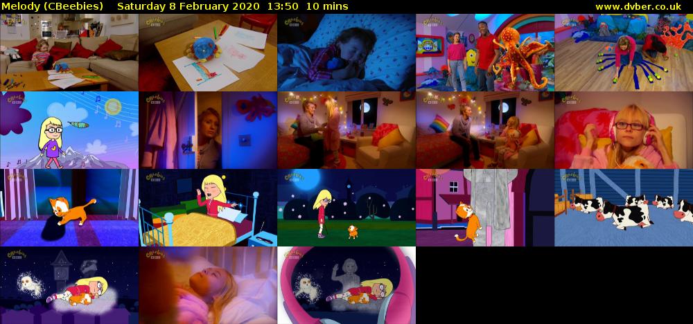 Melody (CBeebies) Saturday 8 February 2020 13:50 - 14:00