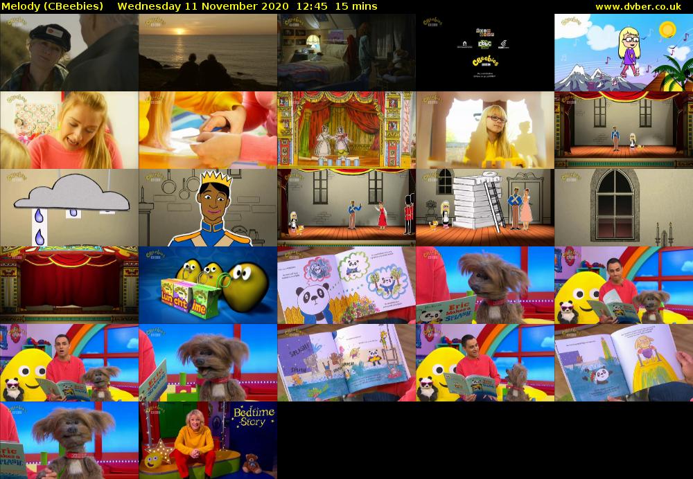 Melody (CBeebies) Wednesday 11 November 2020 12:45 - 13:00