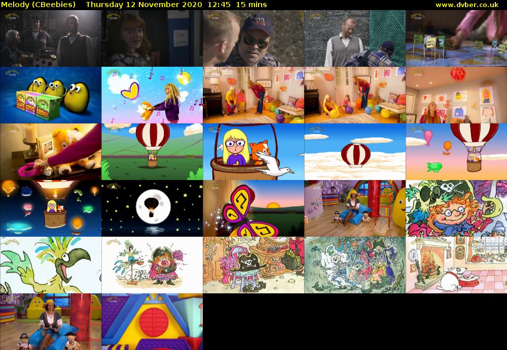 Melody (CBeebies) Thursday 12 November 2020 12:45 - 13:00