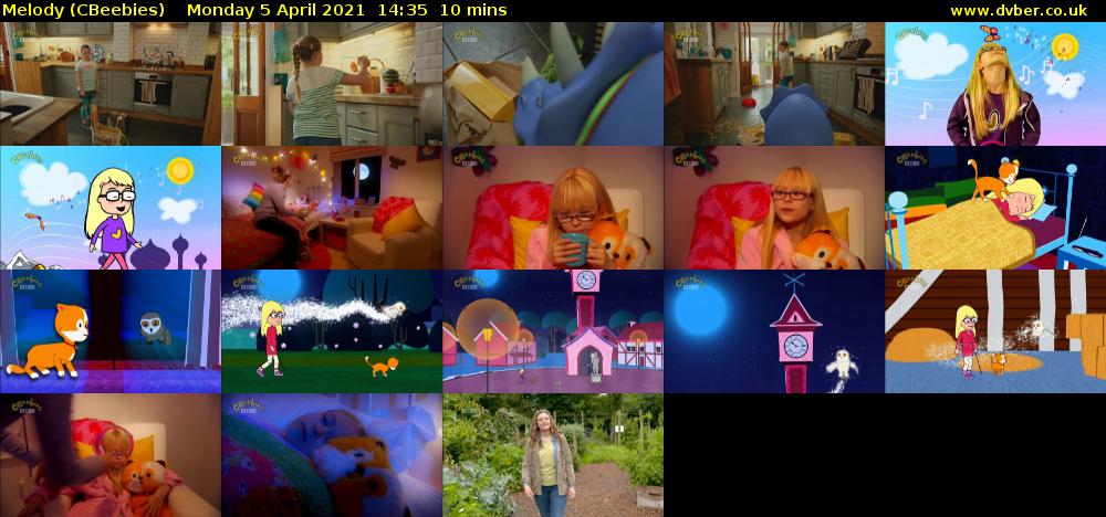 Melody (CBeebies) Monday 5 April 2021 14:35 - 14:45