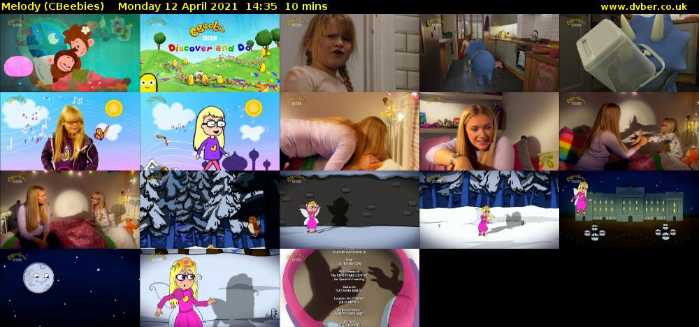 Melody (CBeebies) Monday 12 April 2021 14:35 - 14:45