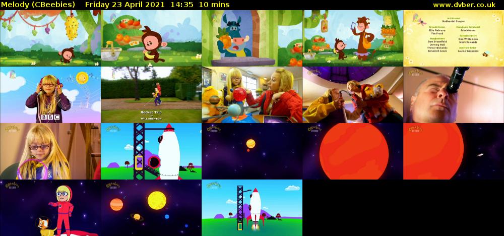 Melody (CBeebies) Friday 23 April 2021 14:35 - 14:45