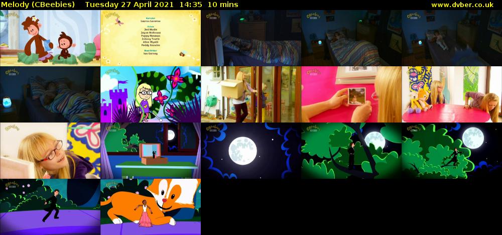 Melody (CBeebies) Tuesday 27 April 2021 14:35 - 14:45