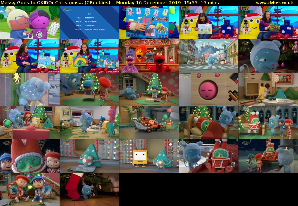 Messy Goes to OKIDO: Christmas... (CBeebies) Monday 16 December 2019 15:55 - 16:10