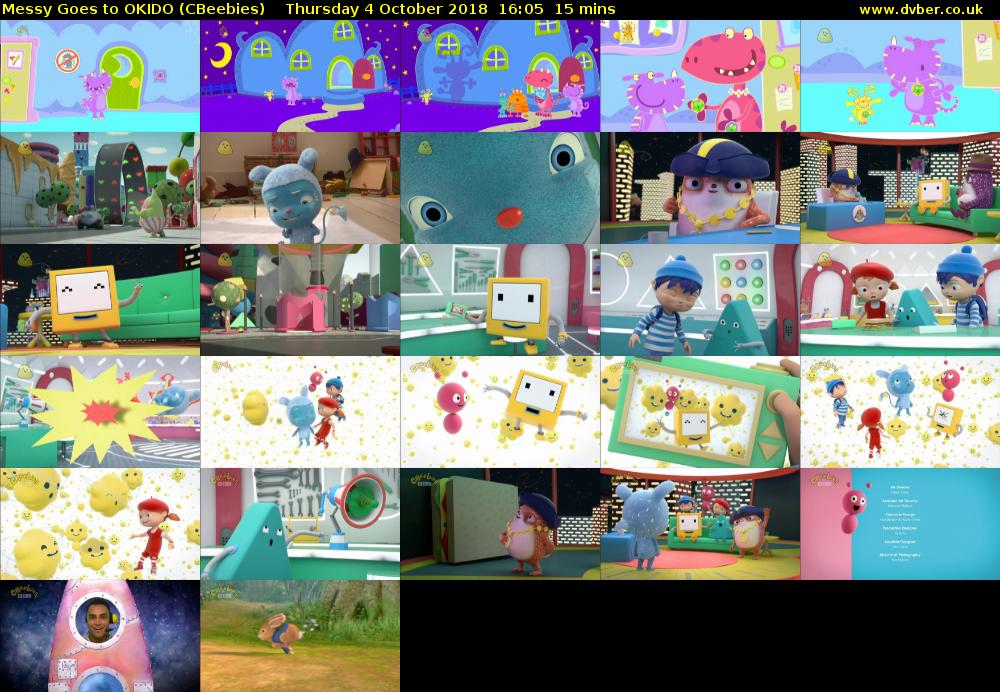 Messy Goes to OKIDO (CBeebies) Thursday 4 October 2018 16:05 - 16:20