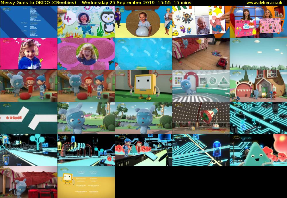 Messy Goes to OKIDO (CBeebies) Wednesday 25 September 2019 15:55 - 16:10