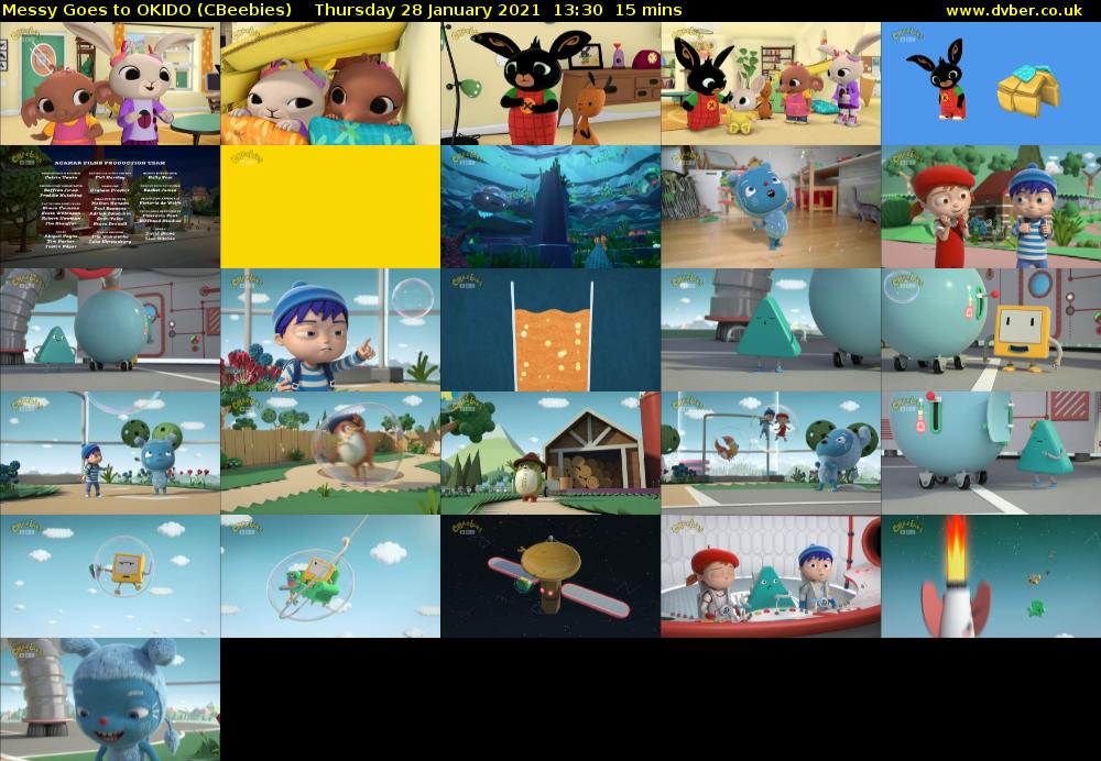 Messy Goes to OKIDO (CBeebies) Thursday 28 January 2021 13:30 - 13:45
