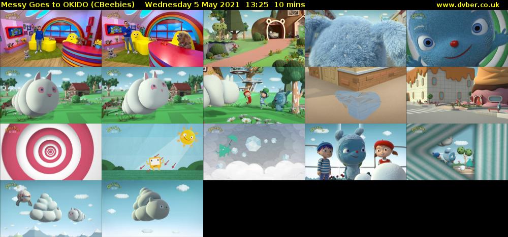 Messy Goes to OKIDO (CBeebies) Wednesday 5 May 2021 13:25 - 13:35