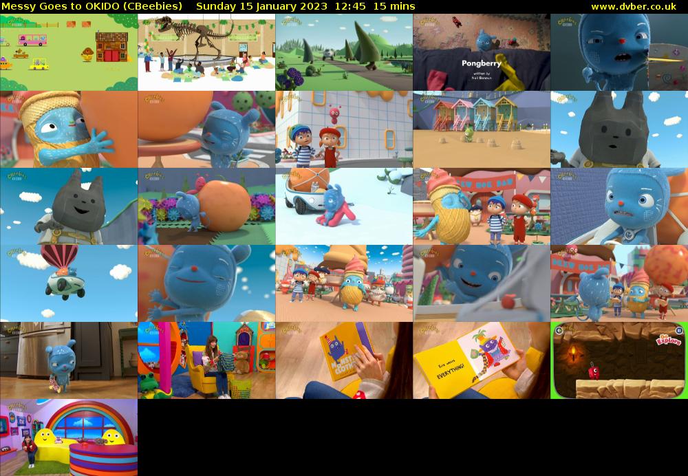 Messy Goes to OKIDO (CBeebies) Sunday 15 January 2023 12:45 - 13:00