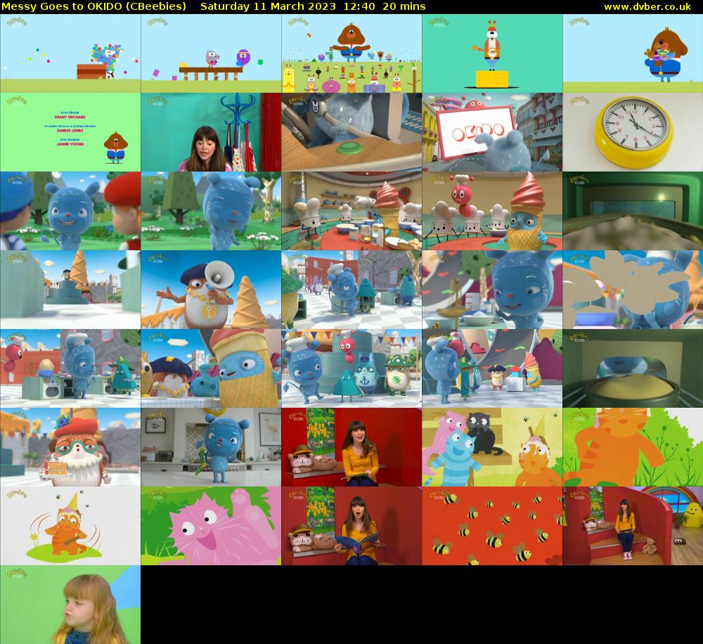 Messy Goes to OKIDO (CBeebies) Saturday 11 March 2023 12:40 - 13:00
