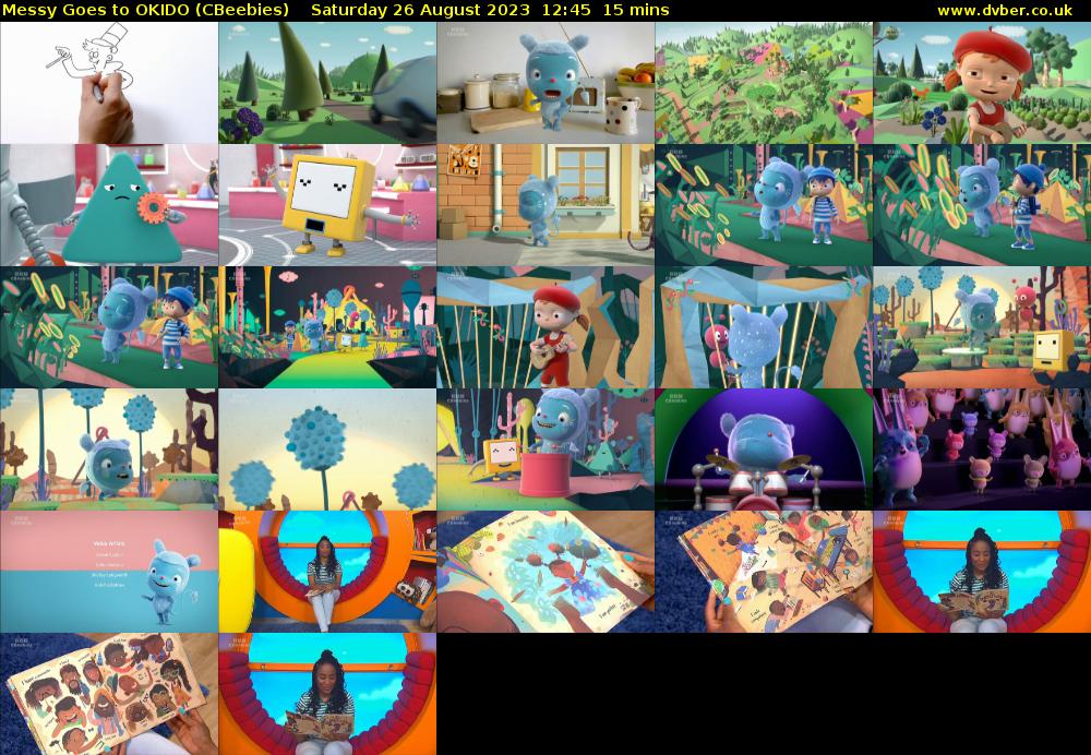 Messy Goes to OKIDO (CBeebies) Saturday 26 August 2023 12:45 - 13:00