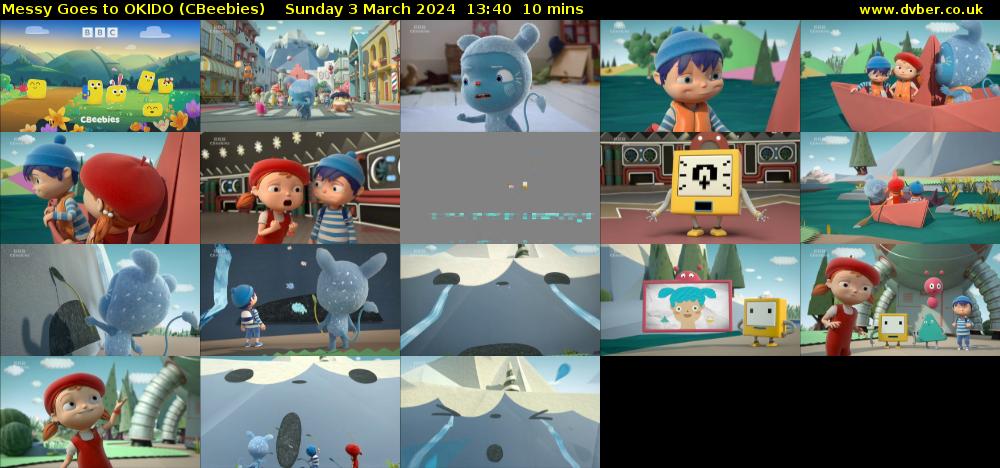 Messy Goes to OKIDO (CBeebies) Sunday 3 March 2024 13:40 - 13:50