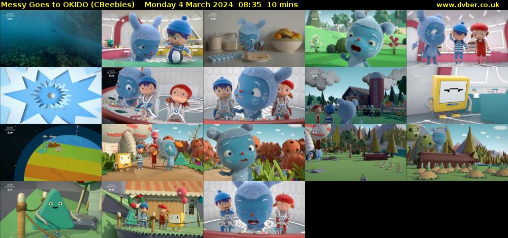 Messy Goes to OKIDO (CBeebies) Monday 4 March 2024 08:35 - 08:45