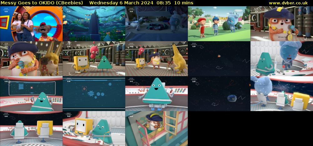 Messy Goes to OKIDO (CBeebies) Wednesday 6 March 2024 08:35 - 08:45