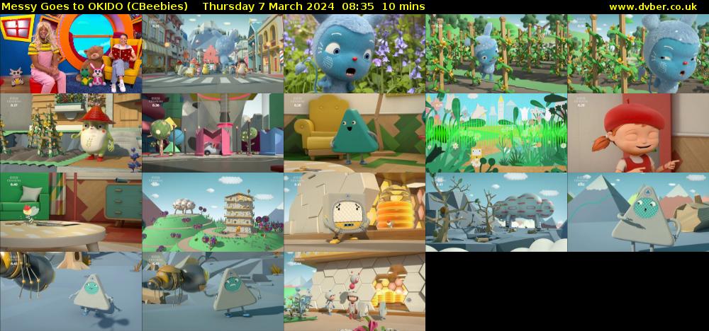 Messy Goes to OKIDO (CBeebies) Thursday 7 March 2024 08:35 - 08:45