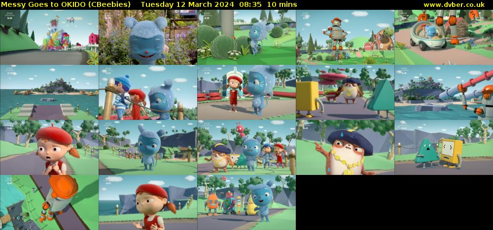 Messy Goes to OKIDO (CBeebies) Tuesday 12 March 2024 08:35 - 08:45