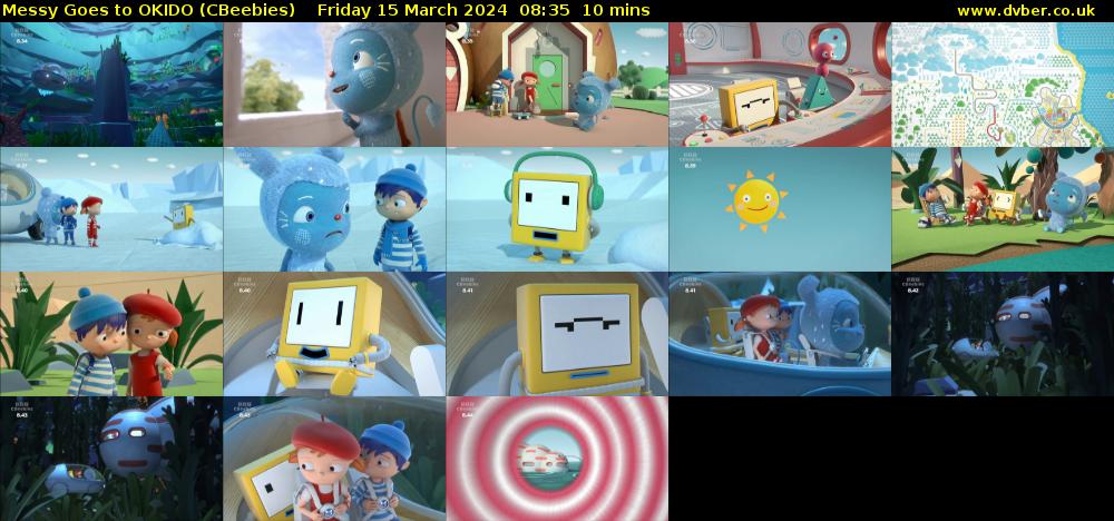 Messy Goes to OKIDO (CBeebies) Friday 15 March 2024 08:35 - 08:45