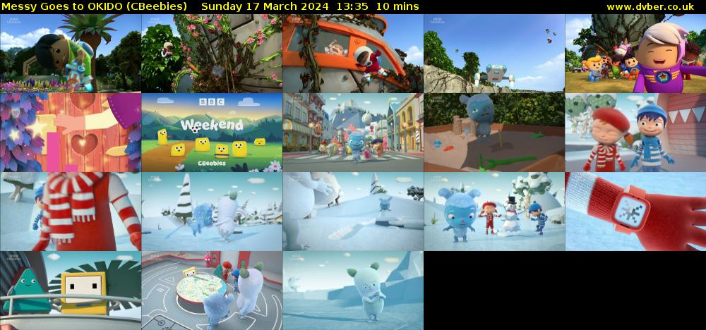 Messy Goes to OKIDO (CBeebies) Sunday 17 March 2024 13:35 - 13:45
