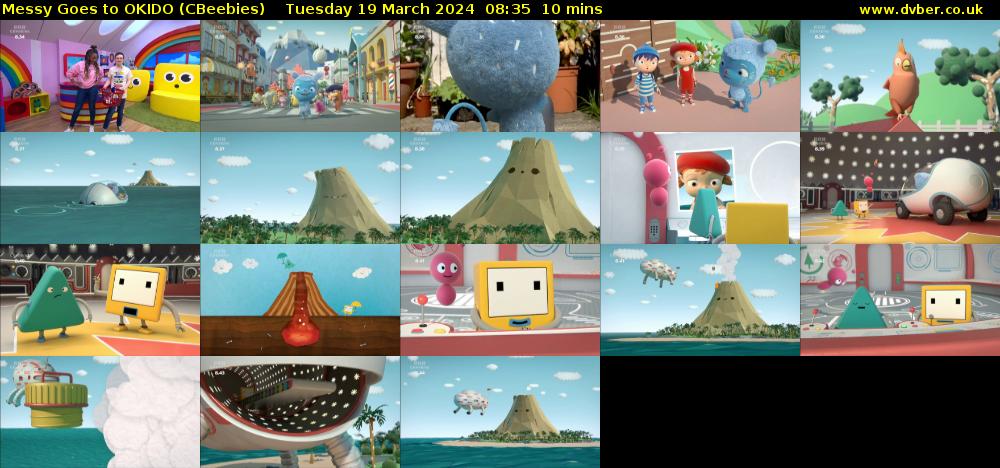Messy Goes to OKIDO (CBeebies) Tuesday 19 March 2024 08:35 - 08:45
