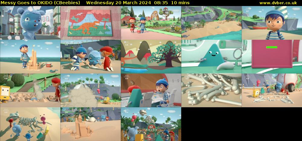 Messy Goes to OKIDO (CBeebies) Wednesday 20 March 2024 08:35 - 08:45
