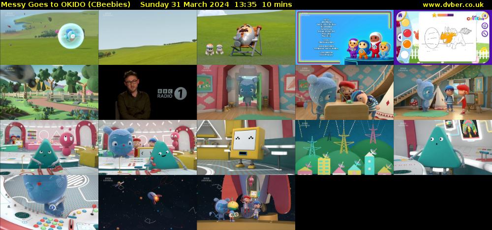 Messy Goes to OKIDO (CBeebies) Sunday 31 March 2024 13:35 - 13:45