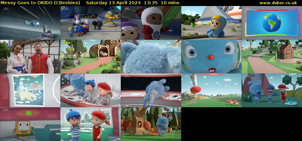 Messy Goes to OKIDO (CBeebies) Saturday 13 April 2024 13:35 - 13:45
