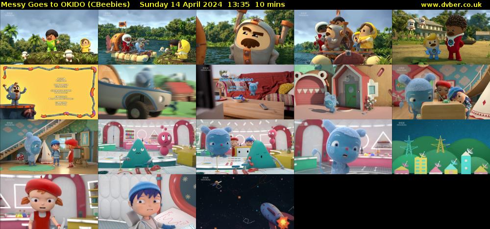 Messy Goes to OKIDO (CBeebies) Sunday 14 April 2024 13:35 - 13:45