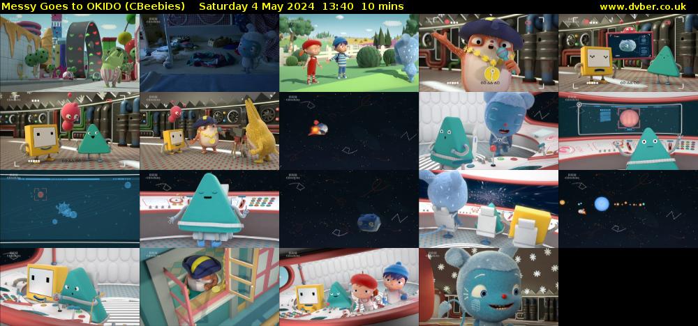Messy Goes to OKIDO (CBeebies) Saturday 4 May 2024 13:40 - 13:50