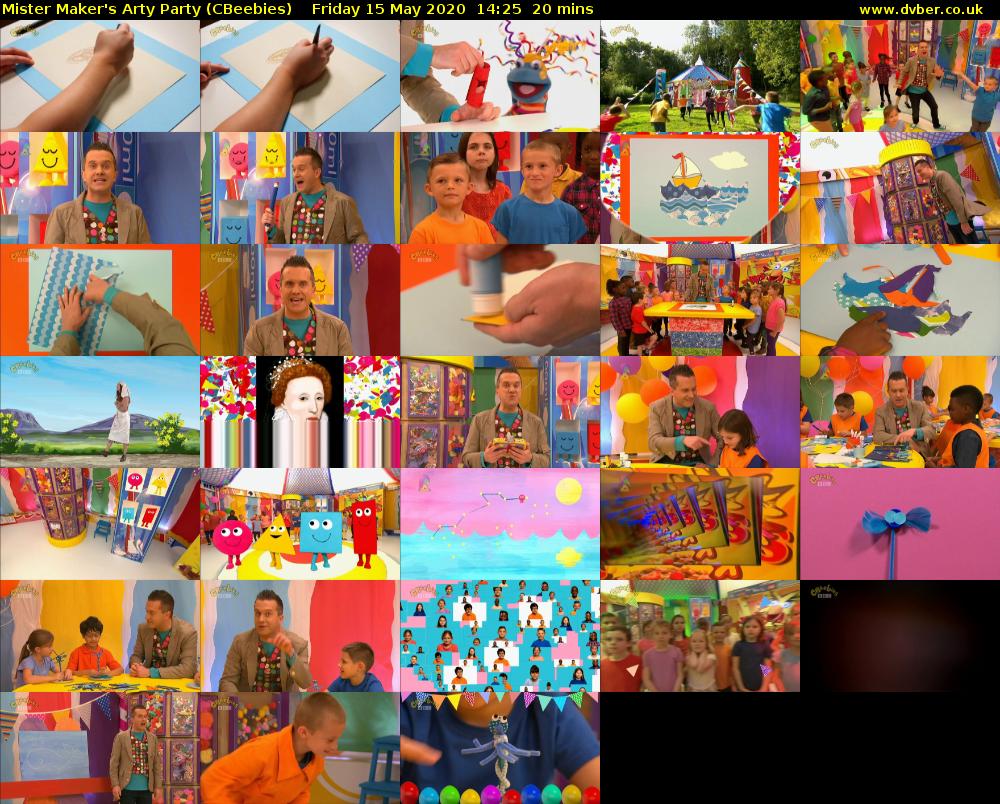 Mister Maker's Arty Party (CBeebies) Friday 15 May 2020 14:25 - 14:45