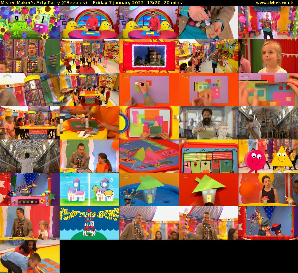 Mister Maker's Arty Party (CBeebies) Friday 7 January 2022 13:20 - 13:40