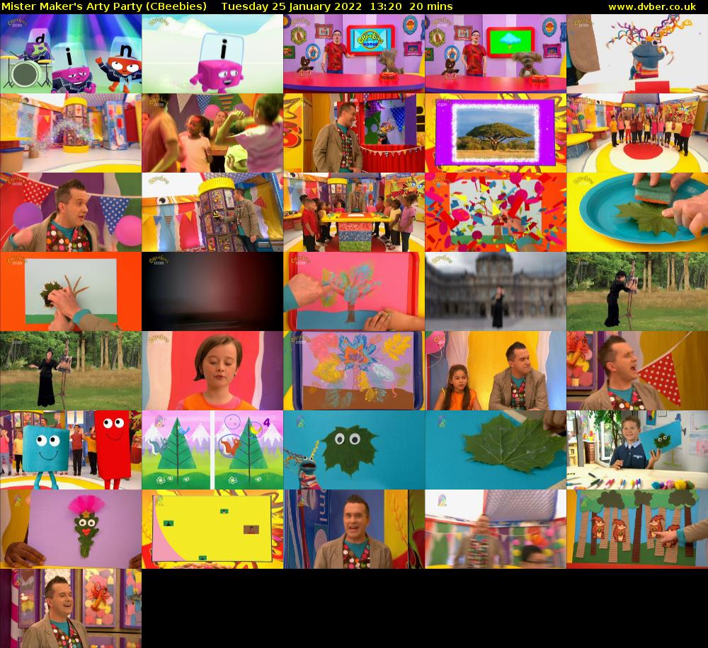 Mister Maker's Arty Party (CBeebies) Tuesday 25 January 2022 13:20 - 13:40