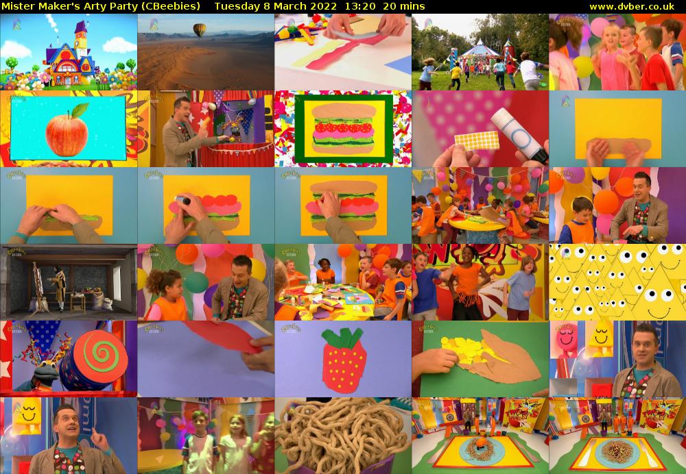 Mister Maker's Arty Party (CBeebies) Tuesday 8 March 2022 13:20 - 13:40