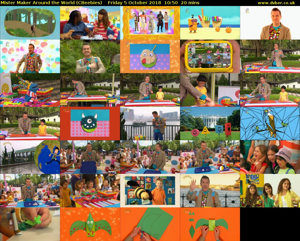 Mister Maker Around the World (CBeebies) Friday 5 October 2018 10:50 - 11:10