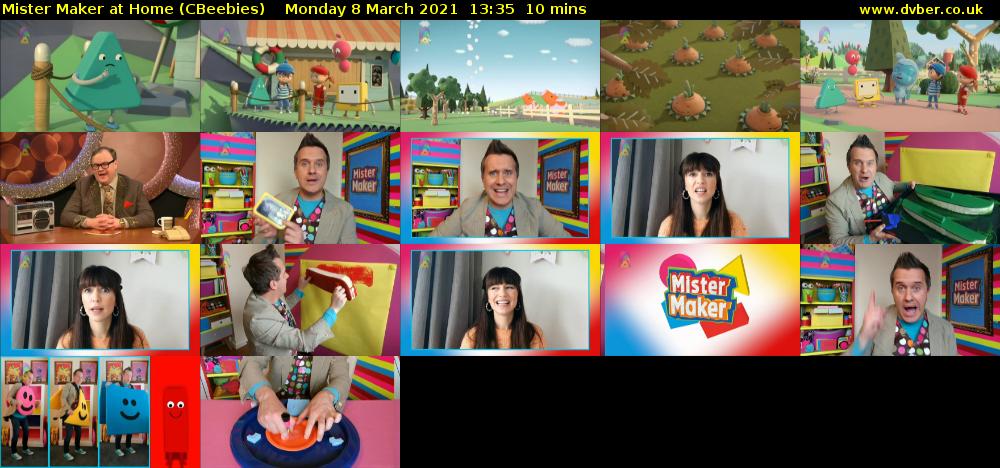 Mister Maker At Home (CBeebies) Monday 8 March 2021 13:35 - 13:45
