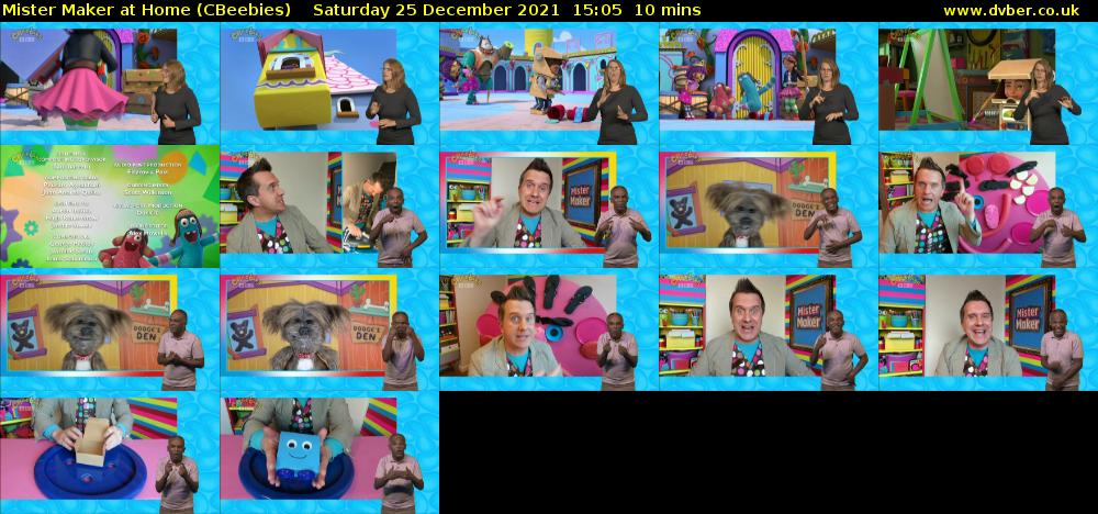 Mister Maker At Home (CBeebies) Saturday 25 December 2021 15:05 - 15:15