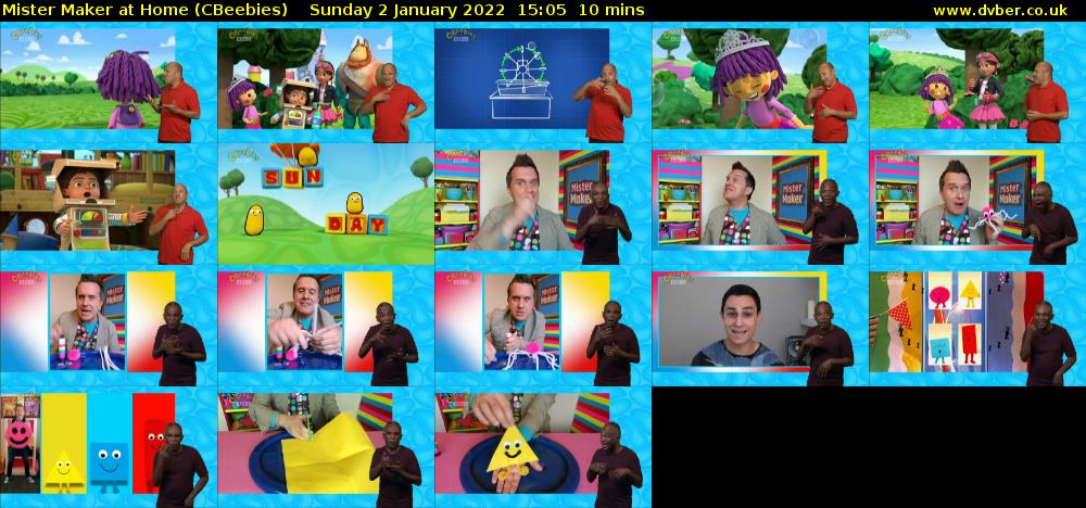 Mister Maker At Home (CBeebies) Sunday 2 January 2022 15:05 - 15:15