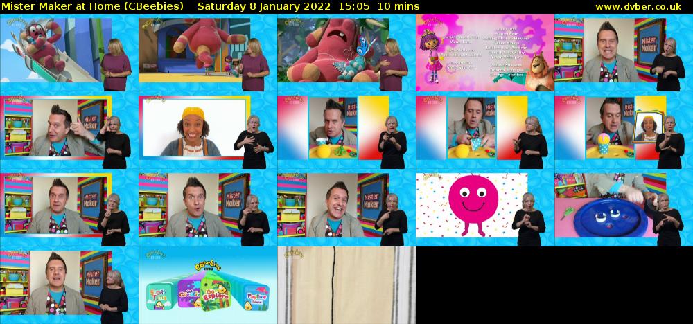 Mister Maker At Home (CBeebies) Saturday 8 January 2022 15:05 - 15:15
