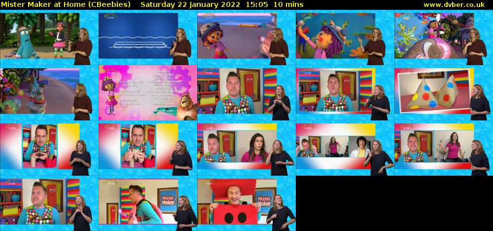 Mister Maker At Home (CBeebies) Saturday 22 January 2022 15:05 - 15:15