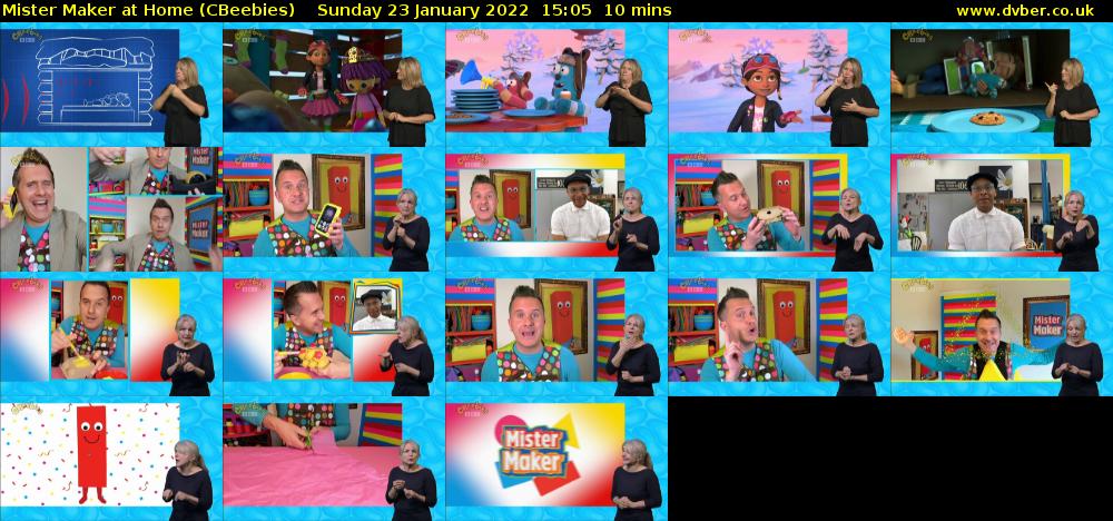 Mister Maker At Home (CBeebies) Sunday 23 January 2022 15:05 - 15:15