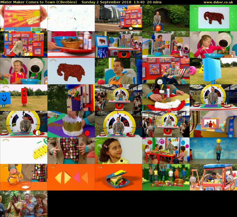 Mister Maker Comes to Town (CBeebies) Sunday 2 September 2018 13:40 - 14:00