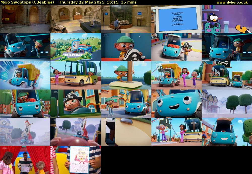 Mojo Swoptops (CBeebies) Thursday 22 May 2025 16:15 - 16:30