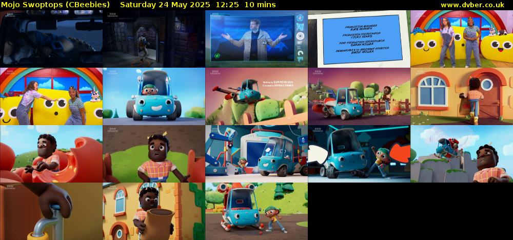 Mojo Swoptops (CBeebies) Saturday 24 May 2025 12:25 - 12:35