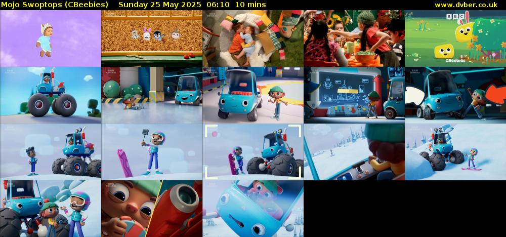 Mojo Swoptops (CBeebies) Sunday 25 May 2025 06:10 - 06:20