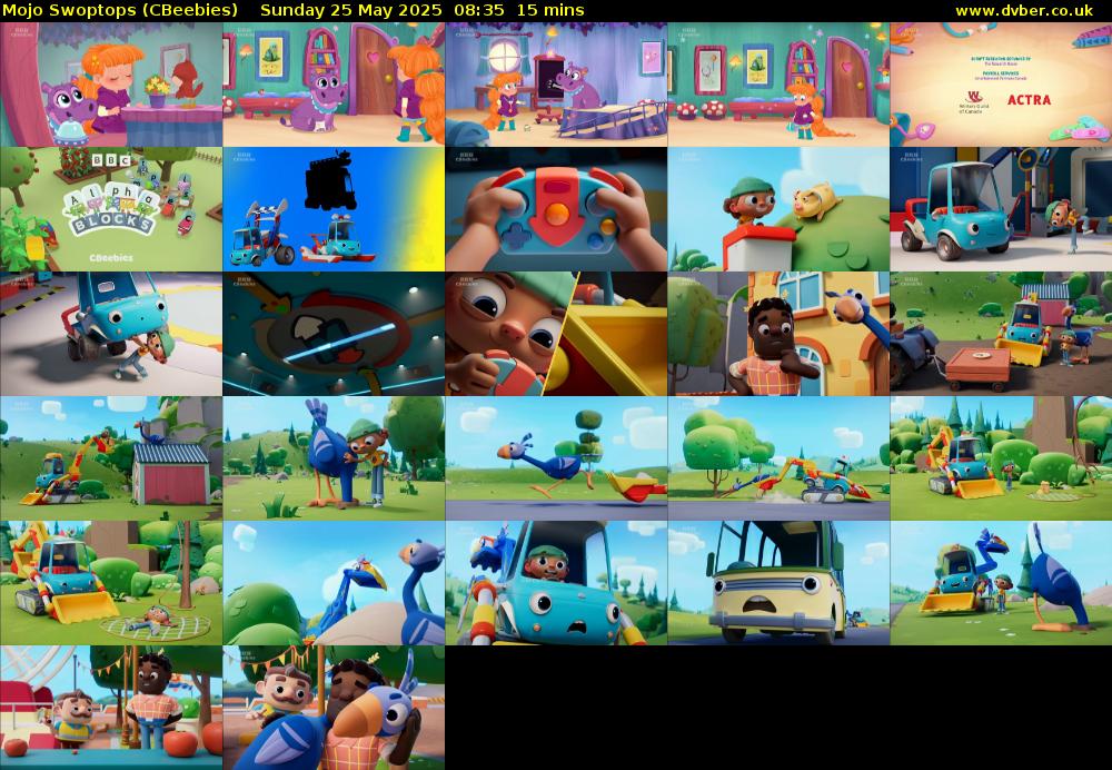 Mojo Swoptops (CBeebies) Sunday 25 May 2025 08:35 - 08:50
