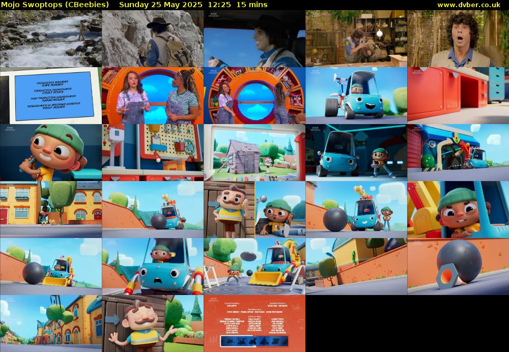 Mojo Swoptops (CBeebies) Sunday 25 May 2025 12:25 - 12:40
