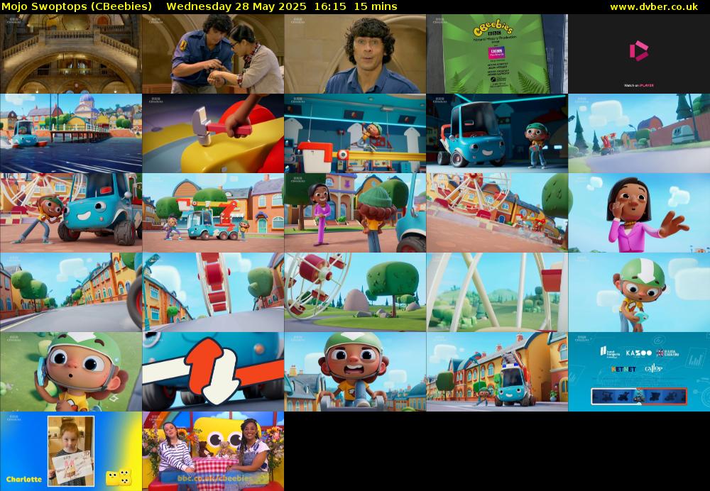 Mojo Swoptops (CBeebies) Wednesday 28 May 2025 16:15 - 16:30