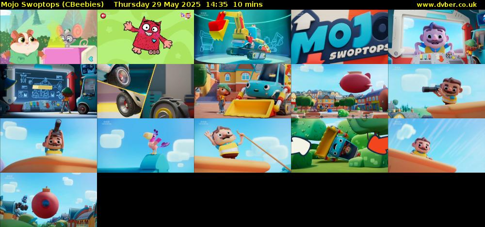 Mojo Swoptops (CBeebies) Thursday 29 May 2025 14:35 - 14:45