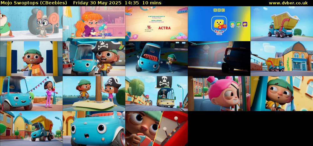 Mojo Swoptops (CBeebies) Friday 30 May 2025 14:35 - 14:45