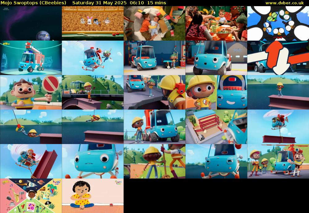 Mojo Swoptops (CBeebies) Saturday 31 May 2025 06:10 - 06:25